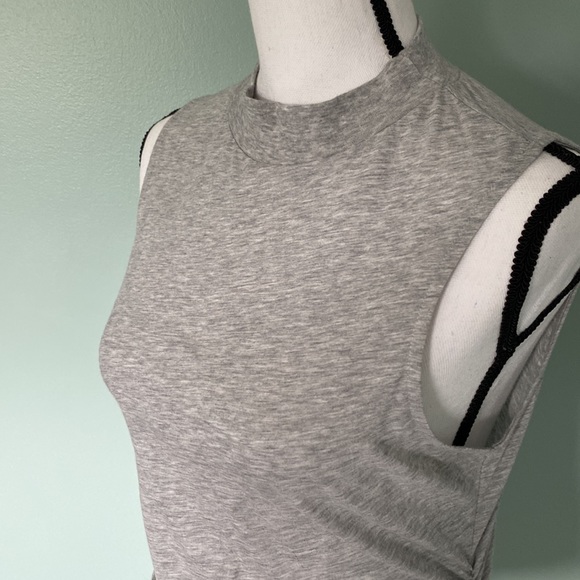Something Navy Mock Neck Ruched Sides Tank - Picture 5 of 7
